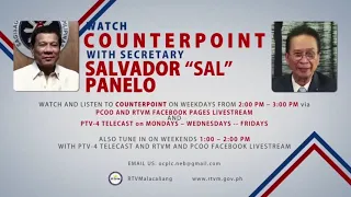 Counterpoint by Secretary Salvador Panelo 6/26/2021