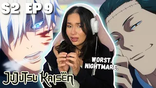 GOJO IN DANGER 😰│JUJUTSU KAISEN SEASON 2 EPISODE 9 REACTION