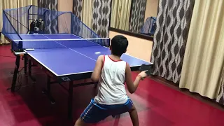 Table tennis practice with Double heads Robot- Goa India.@khushal15KPN