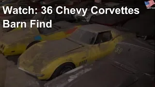 36 Chevy Corvettes discovered in one of the best barn finds around