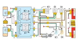 СХЕМА ФАР БЛИЖНЕГО И ДАЛЬНЕГО СВЕТА ВАЗ 2105  2019 12 29 12 35 01 176