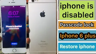 iphone 6 plus iphone is disabled connect to itunes / bypass  iphone 6 plus flash iphone disabled