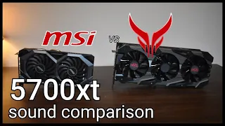 Radeon Rx 5700 XT Noise Level Comparison - MSI Mech OC vs. PowerColor Red Devil