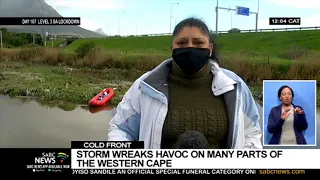 Cold front and storm wreaks havoc in many parts of the Western Cape