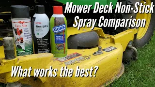 Best Mower Deck Non Stick Spray. ( Mower Deck Undercoating Test Pt 2 )