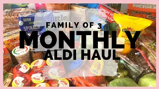 ALDI MONTHLY GROCERY HAUL| UNDER $200