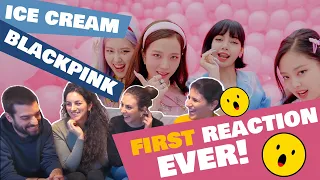 FRIENDS FIRST TIME REACTING TO K-POP GIRL BAND - Ice Cream - BLACKPINK ft. Selena Gomez (sub-eng)