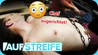 Halbnackt gefesselt! 😳 Jemand hat den Schreinerei-Chef heftig zugerichtet! | Auf Streife | SAT.1