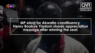 MP-elect for Akwatia constituency shares appreciation message | The Election Bureau