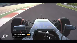 Fernanod Alonso's slow Fp1 Lap at the 2015 AustrianGP
