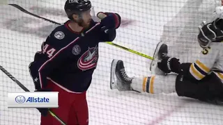 Vladislav Gavrikov scores vs Bruins on a rebound (5 mar 2022)