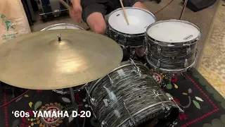 1960s Yamaha D-20 "Black Willow" Drum Kit