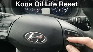 Hyundai Kona Oil maintenance light reset how to