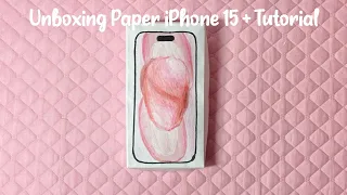 ☁️paper diy☁️ unboxing paper iphone 15 | tutorial | ASMR | applefrog