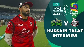 Hussain Talat Interview | Multan Sultans vs Lahore Qalandars | Match 1 | HBL PSL 8 | MI2T