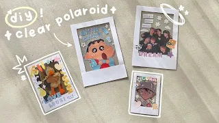 diy clear polaroids 🎞 how to make kpop and anime themed wall decors