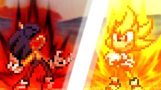 SONIC.EXE VS SUPER SONIC FRONTIERS || sprite animation