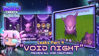 New Update Void Night Part 4 : Preview All Void Creatures - Mini World Creata Leaks Update