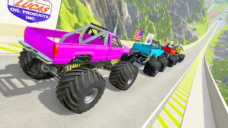 HT Gameplay Crash # 48 | Epic High Speed Jumps Monster Trucks and Cars vs Speed Bumps vs Giant Pit