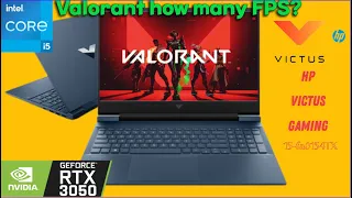 HP Victus Gaming i5 12 gen RTX 3050 4GB Ram 16GB 144 Hz VALORANT Game How many FPS ? | VALORANT