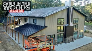 Cabin in the Woods 28: Installing Metal Siding around Windows and Fireplace