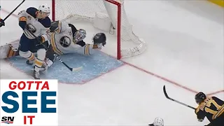 GOTTA SEE IT: Linus Ullmark Comes Up Big With A Pair Of Spectacular Saves Against The Bruins