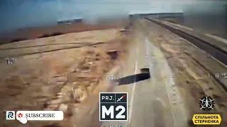 Ukraine war footage, New Longer Range "Darts" Drone Strike Supply Truck From 13km Range