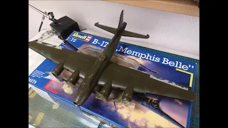 B 17  MEMPHIS BELLE, ESCALA 1/72 REVELL, FULL BUILD + DIORAMA