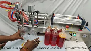 Double head juice filling machine | bottle filling machine |  pneumatic liquid filling machine