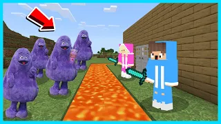 MIPAN & ZUZUZU Buat Rumah Paling Aman Vs 10 GRIMACE Viral Di Minecraft! SUSAH BANGET