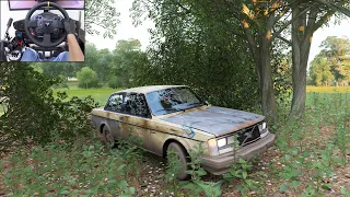 Abandoned Volvo 242 Turbo Evolution Drift rebuild (S52 swap) - Forza Horizon 4 | Thrustmaster TX