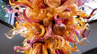 Adding to Biltmore's Collection | "Iris Gold and Garnet Chandelier" by Chihuly | Biltmore