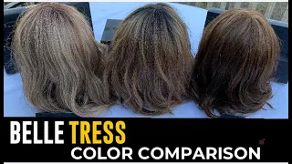 BELLE TRESS WIG COLOR COMPARISON | BROWN SUGAR SWEET CREAM, MOCHA WITH CREAM, ENGLISH TOFFEE