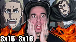 ERWIN .. ATTACK ON TITAN 3x15 and 3x16 (REACTION)