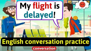 Practice English Conversation (At the airport - meeting someone) Improve English Speaking Skills