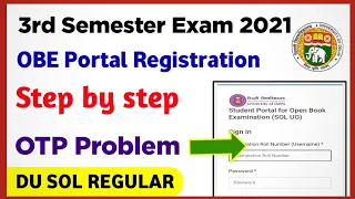 DU Sol Third Semester OBE Portal Registration step by step | OBE Portal Registration Issue