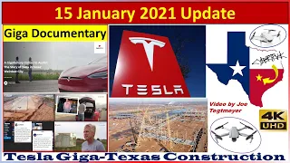 Tesla Gigafactory Texas 15 January 2021 Cyber Truck & Model Y Factory Construction Update (07:45AM)