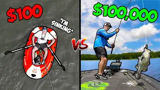 $100 vs $100,000 Boat Budget Fishing Challenge
