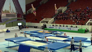 People's Republic of China 2 (CHN) W - 2018 Trampoline Worlds, St. Petersburg (RUS) - Q Synchro R2