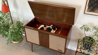 Fabulous 1963 Emerson Mid Century Modern Tube Stereo Console, Restored by Jimmy O