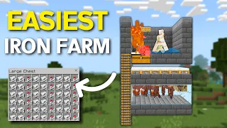 Easiest Iron Farm in 1.20 Minecraft Bedrock & Pocket Edition. [Windows,Consoles,MCPE]