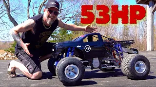 I start to UNLEASH the POWER - 12s LIPO - 1000AMP 4WD 100LB RC MONSTER TRUCK | RC ADVENTURES