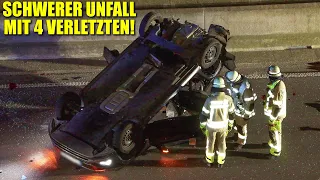 [SCHWERER UNFALL AUF DER A46] - LKW & 2 PKW beteiligt | 4 Verletzte | Vollsperrung | Düsseldorf -