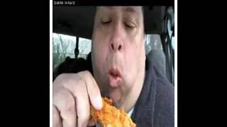 Joey eating chicken(reversing a reversed video)