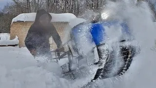 Полёт на мотобуксировщике! Не делай этого и вот почему!