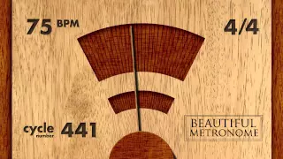 75 BPM 4/4 Wood Metronome HD