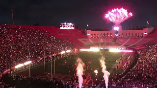 USC Trojan's fireworks football entrance