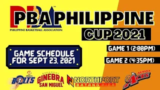 #PBAPhilippineCup 2021 - Game Schedule for Sept 23, 2021