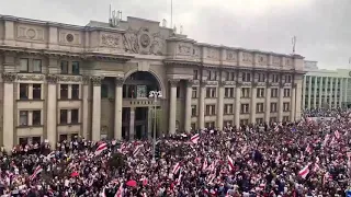 Протест в Беларуси Минск 23.08.2020 Маленькая горстка людей -говорят они