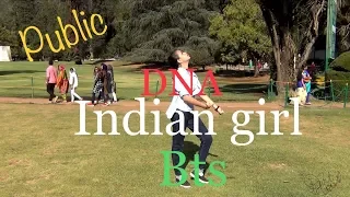 BTS- DNA dance cover By an Indian Girl in public l kpop in public